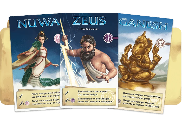 Cartes dieux du jeu Mythologiste