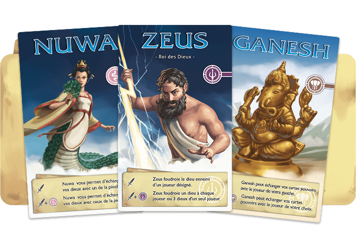 Cartes dieux du jeu Mythologiste