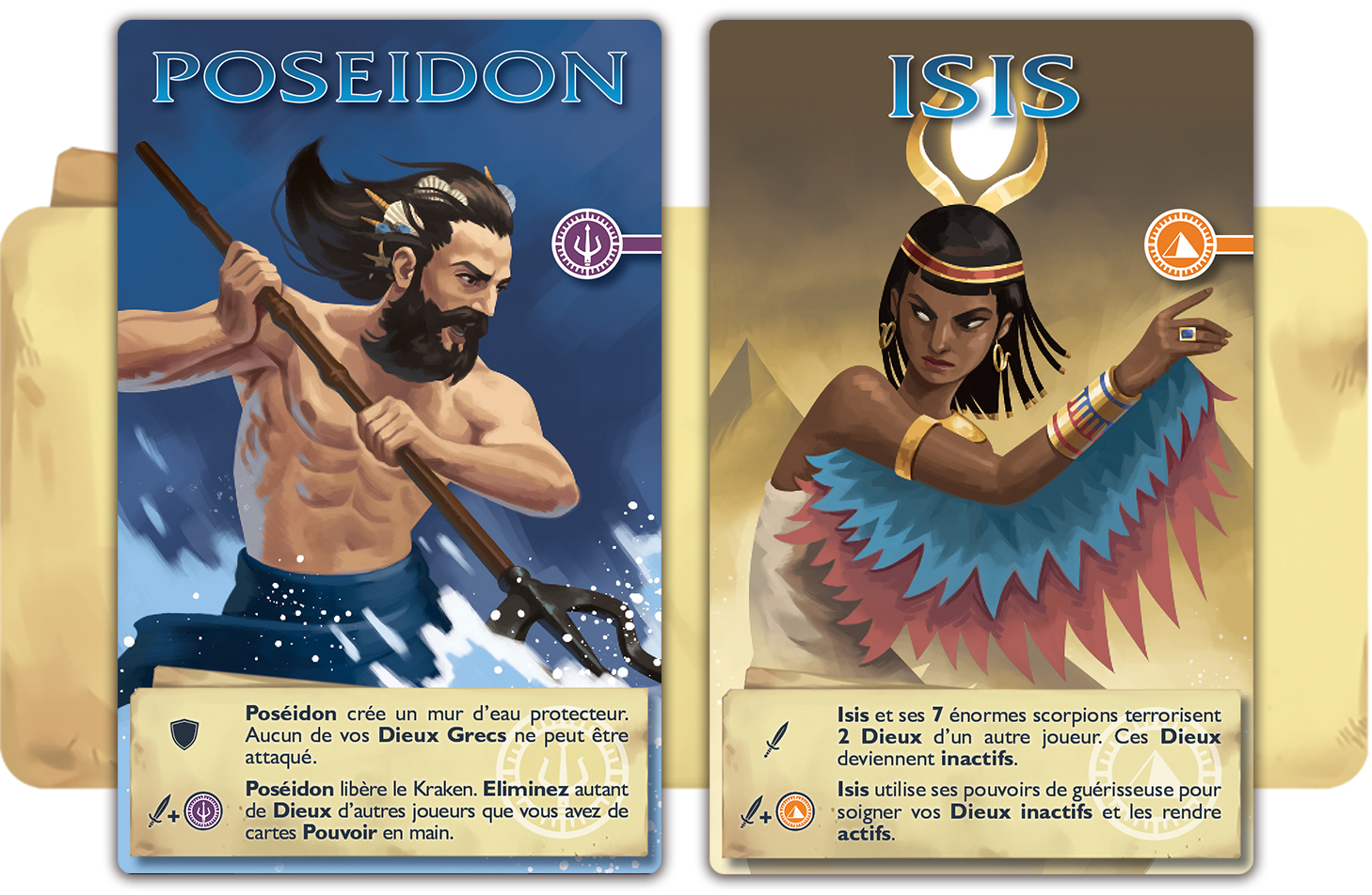 Poséidon, carte dieu grec du jeu de société Mythologiste